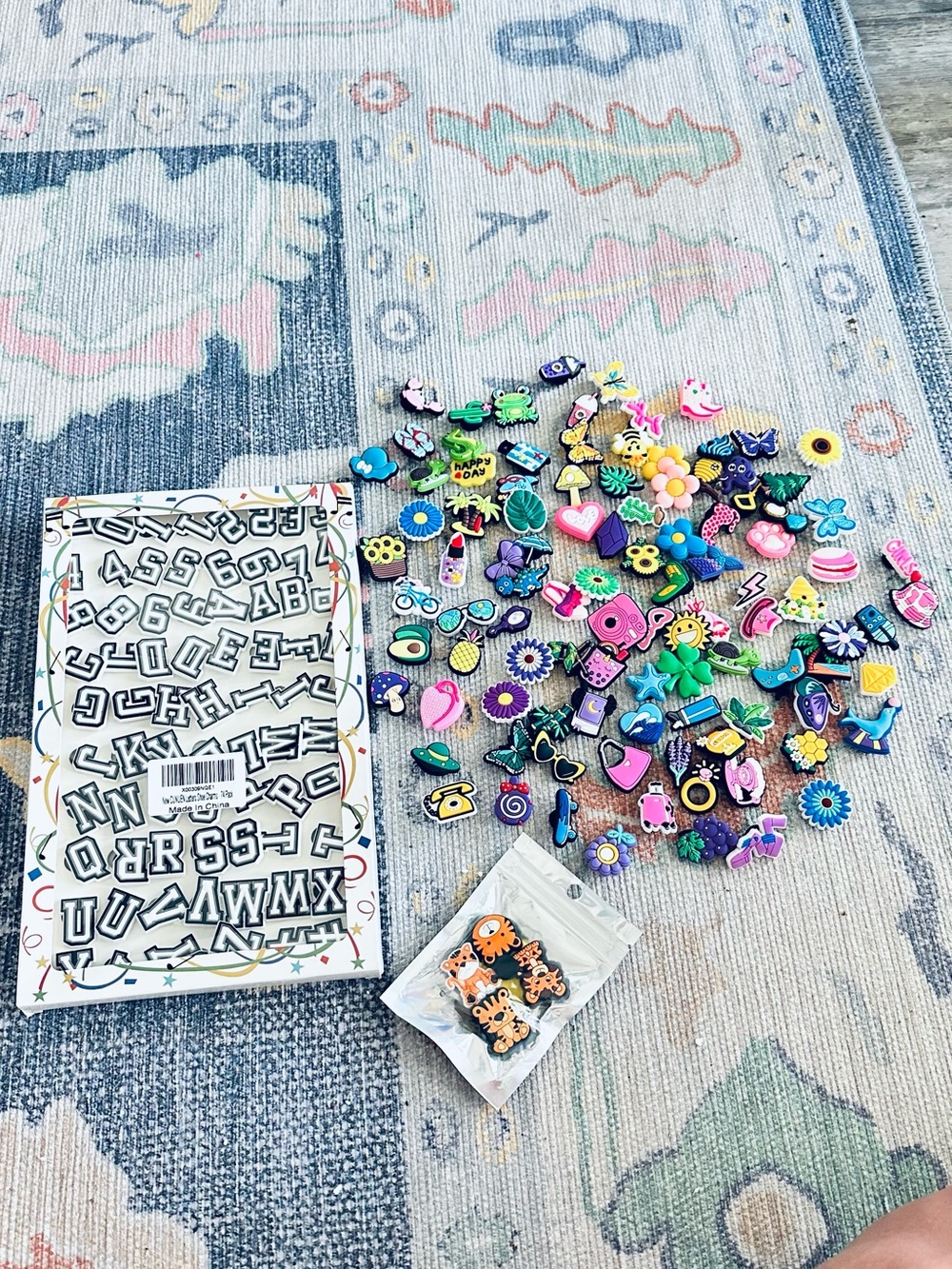 Mixed Shoe Charms Lot + Letter Cake Charms